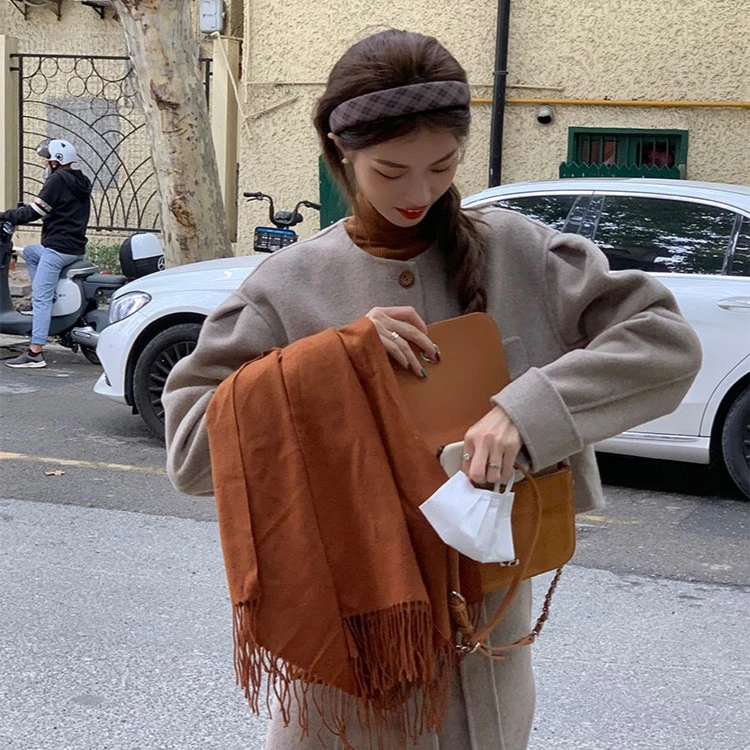 SourceWithU 伦敦雨天80羊毛原创设计感羊毛双面尼大衣半身裙套装