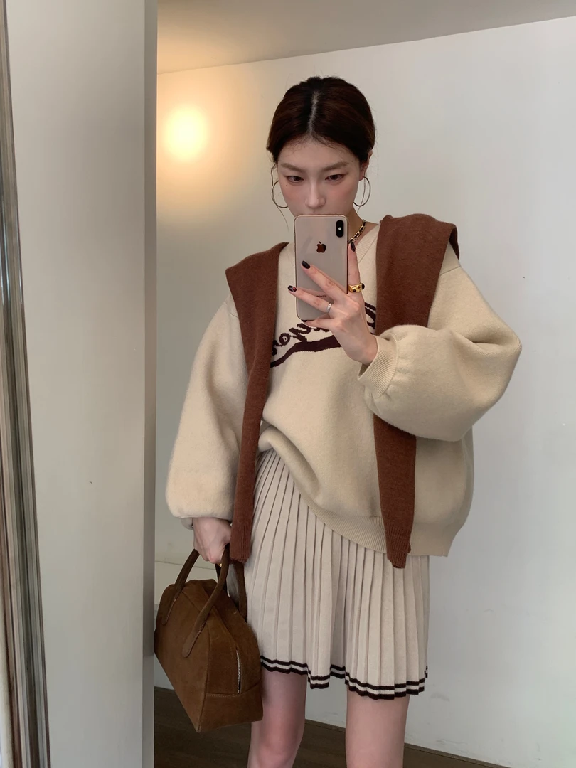 SourceWithU 糯叽叽欧尼 慵懒厚实毛衣秋冬新品