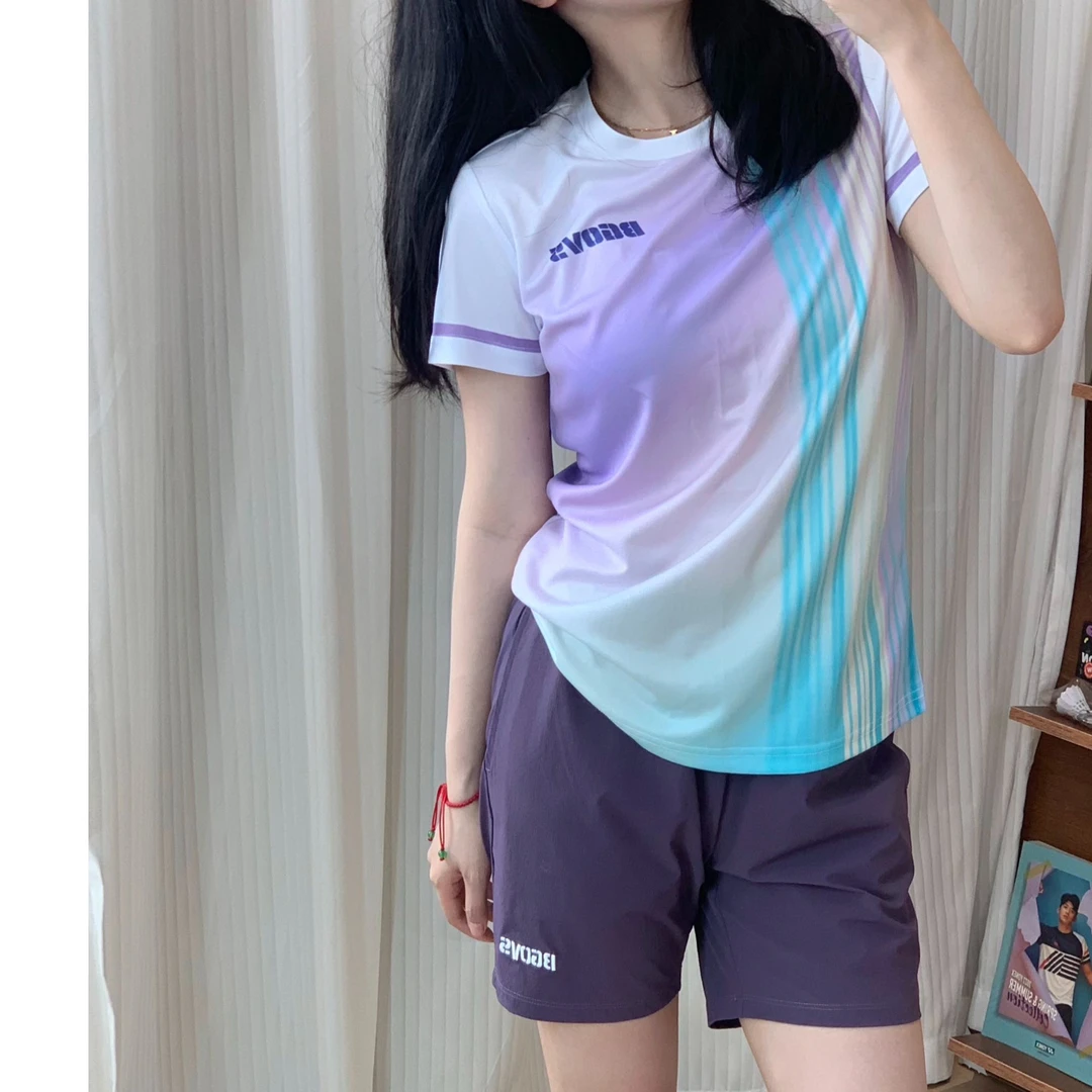 BGOVS韩国羽毛球服男款女款速干吸汗运动上衣短袖T 三色