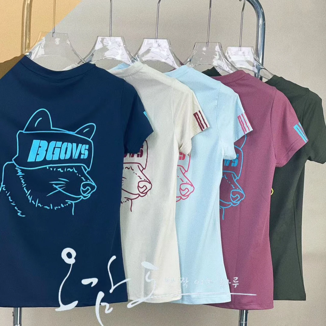 BGOVS韩国新品羽毛球服男女速干吸汗五色基础款短袖T恤