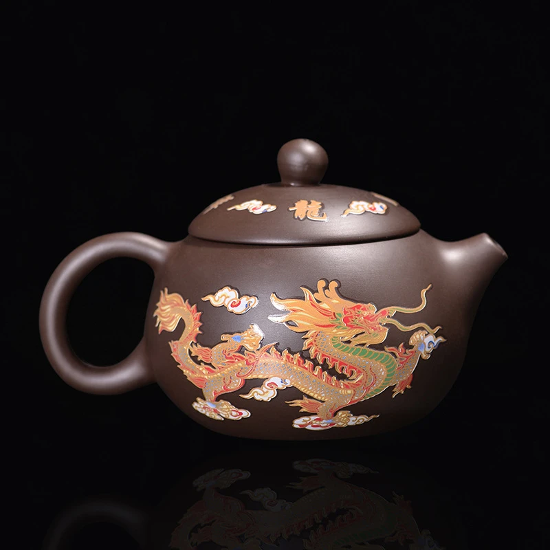 紫砂壶变色龙凤壶凤鸣壶西施壶爆款精品中式遇水变色简约