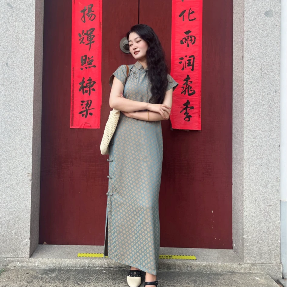 （娇娇）苏州原创古法旗袍连衣裙中国风复古优雅气质款2024新款