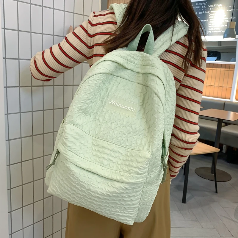 减负护脊夏季大容量背包中学生初中生书包女高中生女生少女双肩包