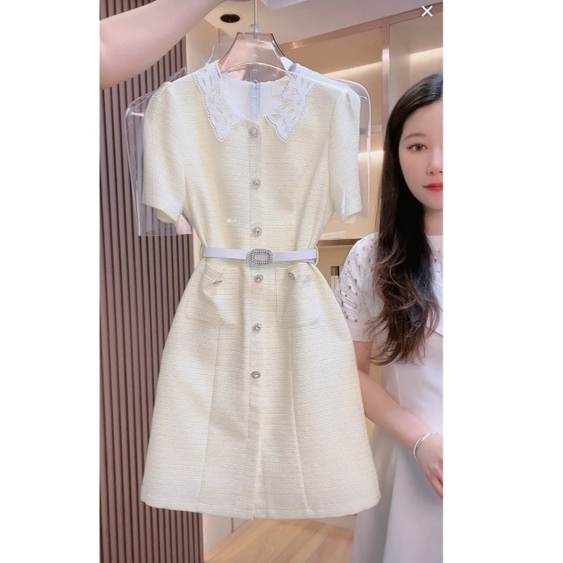 【现货明天飞~古蔓诗福利】9303夏季新款气质收腰显瘦连衣裙