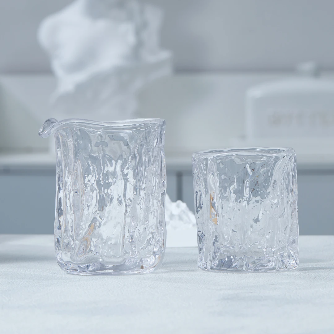 手工琉璃茶杯【树桩系列】简约家用 耐高温 透明隔热