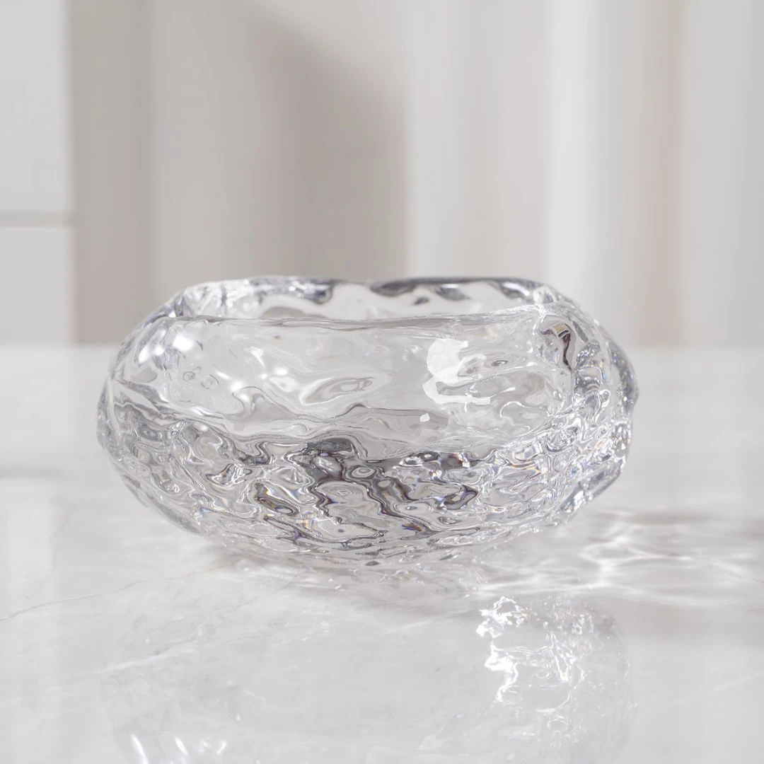 手工琉璃摆件【透明烟灰缸】小果盘 坚果碟 烟灰缸