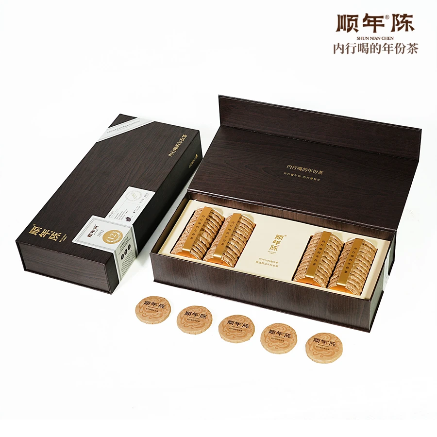 【顺年陈】 冰岛小圆片生茶13年陈普洱茶2012年礼盒装240g（带茶样）