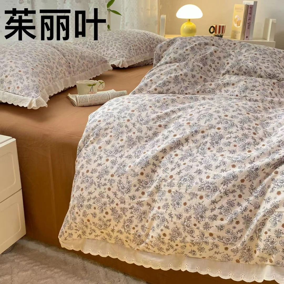 冬季加厚床上用品四件套被套床单枕套双层纱