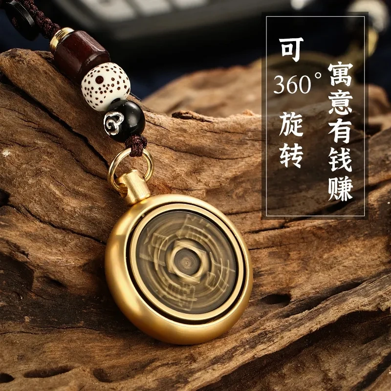 纯铜十二生肖赚钱时来运转钥匙扣汽车挂件12生肖旋转招财进宝把件