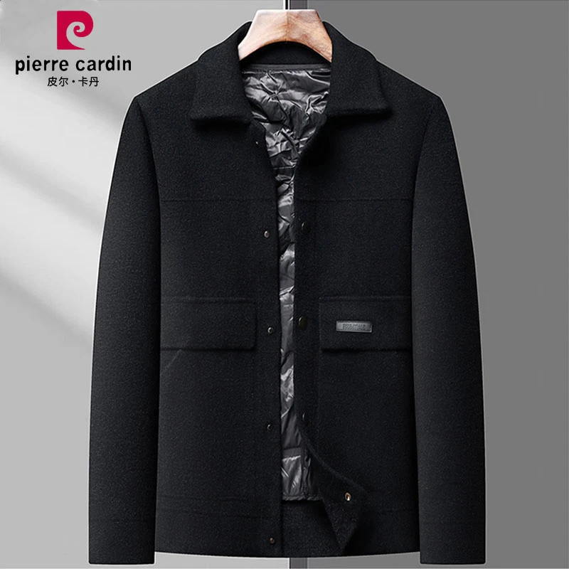 【可脱卸内胆】2024冬季外套高品质男士翻领大衣加厚开衫