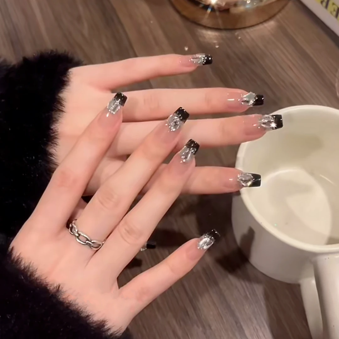 【黑暗荣耀】手工定制穿戴甲秋冬显白指甲贴光疗甲美甲贴片