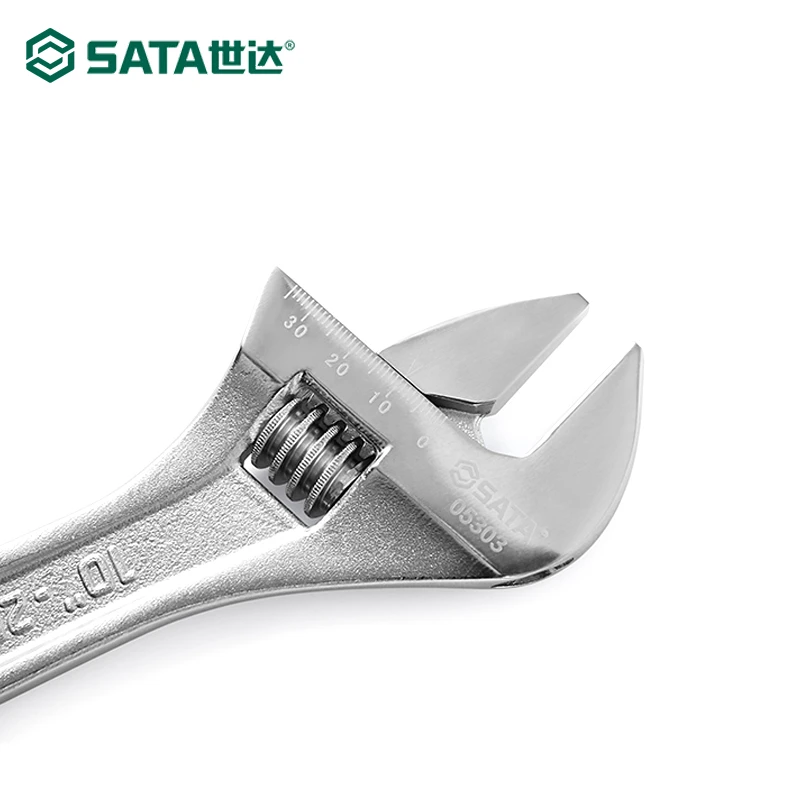 世达活动扳手专业工业级高硬度扳手10寸大开口活络板手活扳手工具