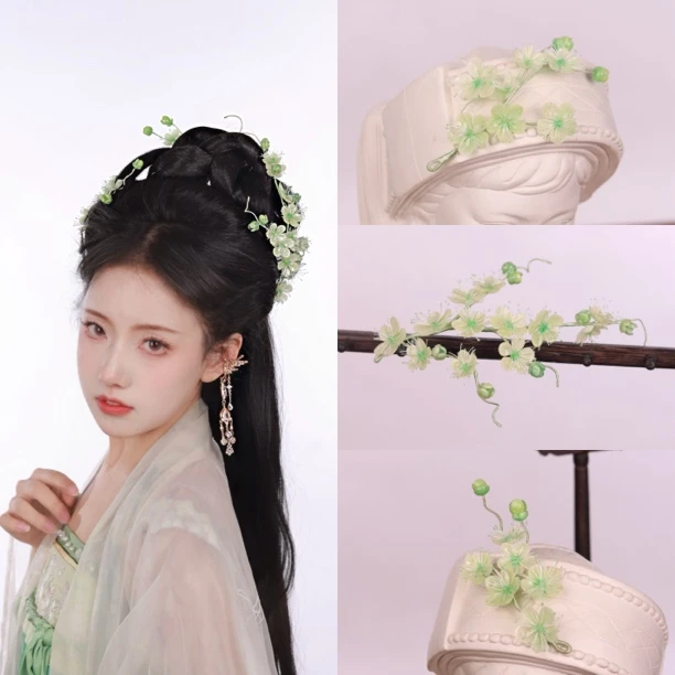 花小烟【碧萼】热缩花软簪小清新百搭古风发饰花朵簪唐宋明风格头饰