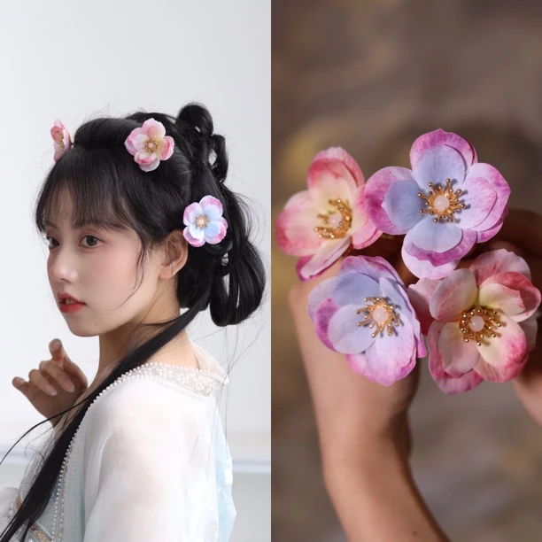 汉锦阁【绣球花】汉服发饰仿真绢花发饰汉服发簪发钗