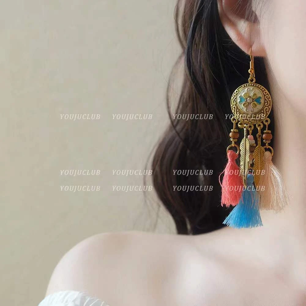 合金耳饰 时尚气质民族风长款