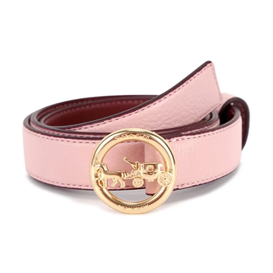 COACH/蔻驰 女士腰带 马车标粉色 宽2.5cm