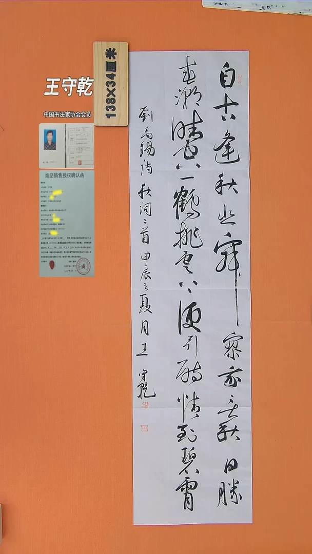 【闪购商品】书法237中书协会员王守乾书法