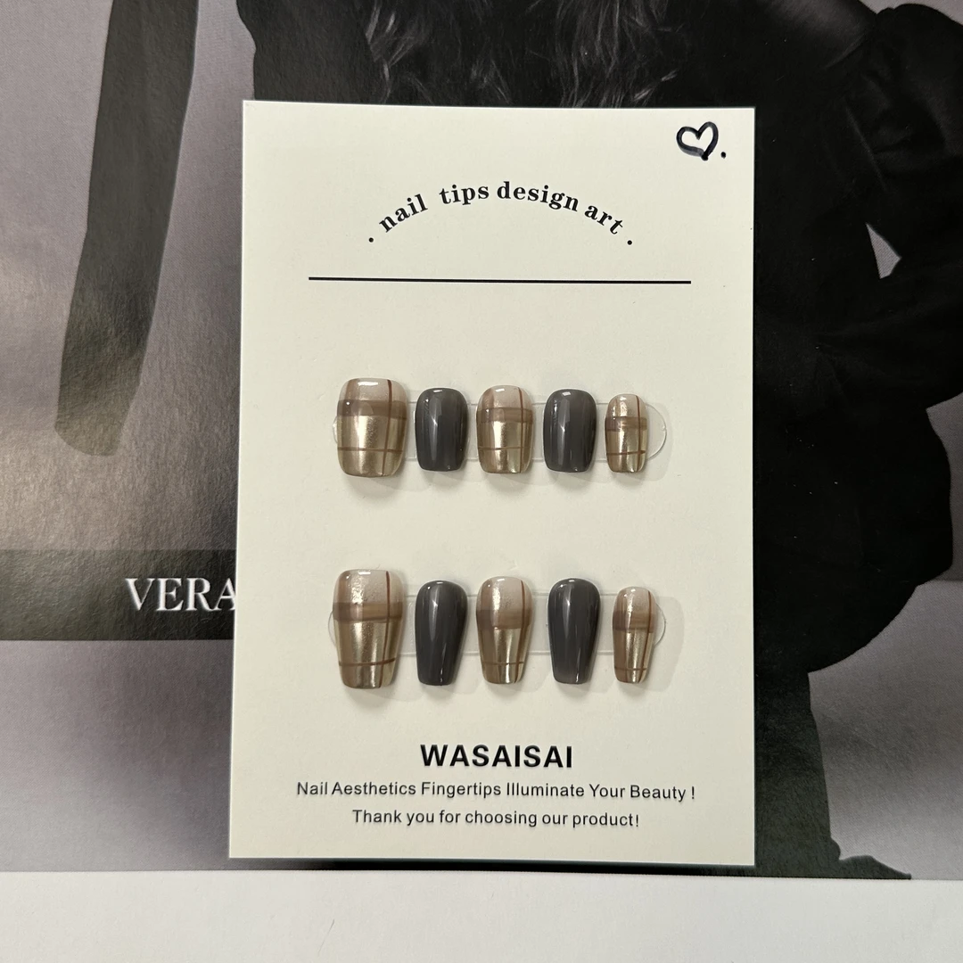 【佳朵】现货 哇噻噻轻奢纯手工美甲高级气质定制穿戴甲显白