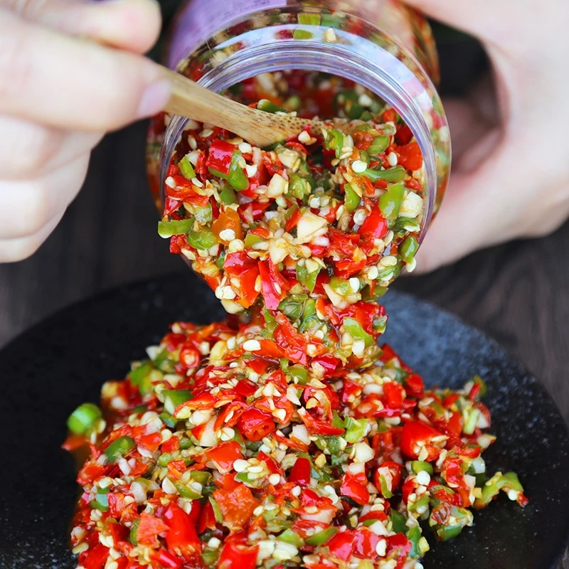 赣南家常下饭菜无添加食用口感香辣剁椒酱青红彩椒辣酱280克1罐