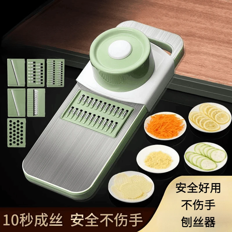 304不锈钢刨丝器特厚多功能切土豆丝神器不锈钢擦丝器大蒜切片器