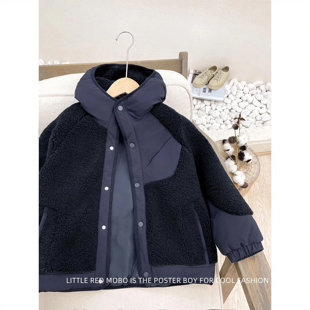 【现现】亲子款童装男儿童休闲加棉洋气儿童外套2023冬季MMY84192