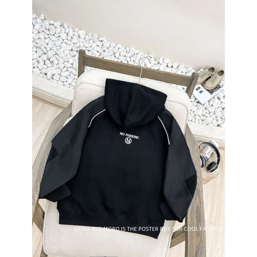 【现现】童装男儿童休闲宽松连帽卫衣2025春秋新款上衣MMY81515-1