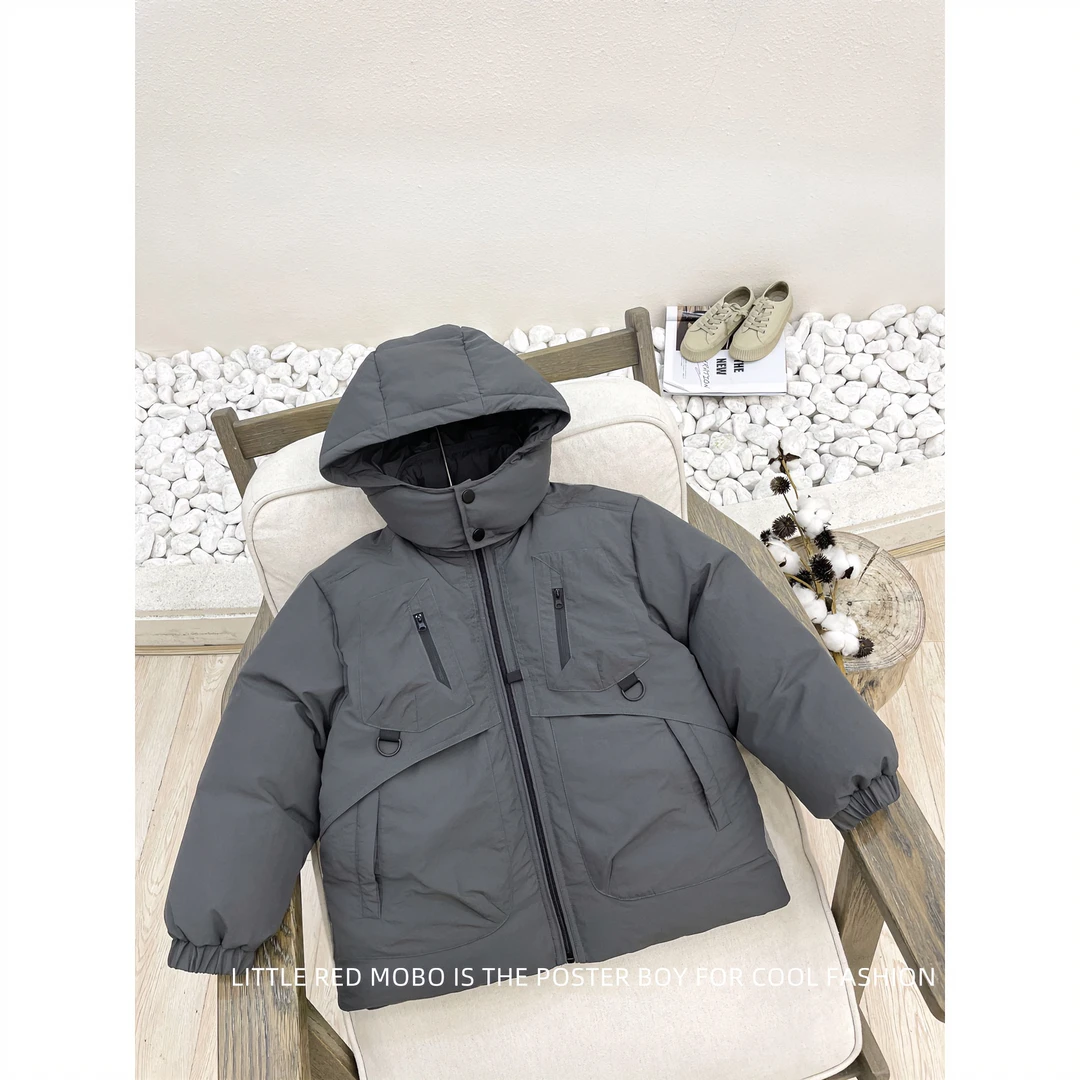 【现现】童装男儿童时尚加厚童新国标90白鸭绒2023冬羽绒服MMY84180