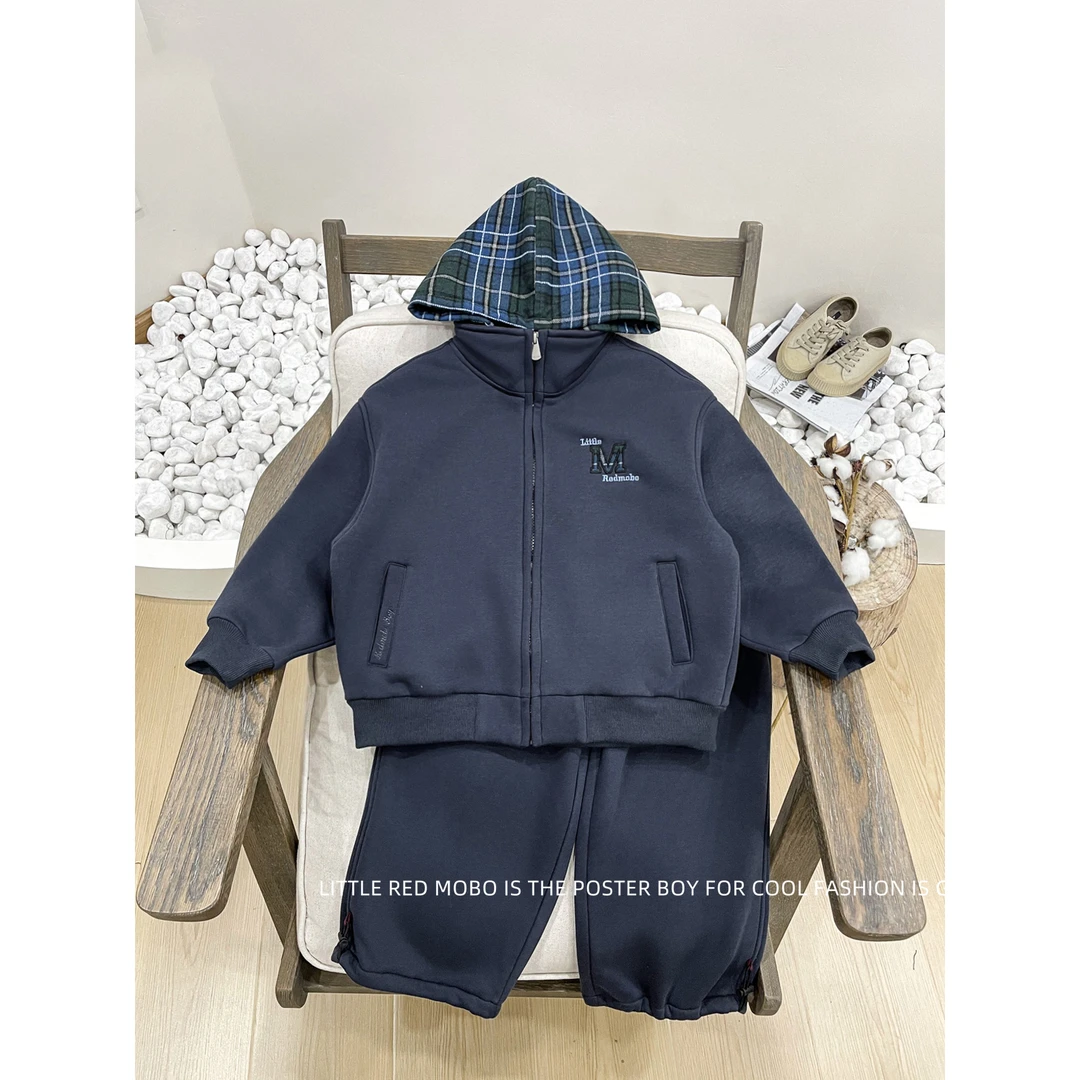 【现现】亲子款童装儿童休闲洋气加绒套装2024年冬新款MMT84748