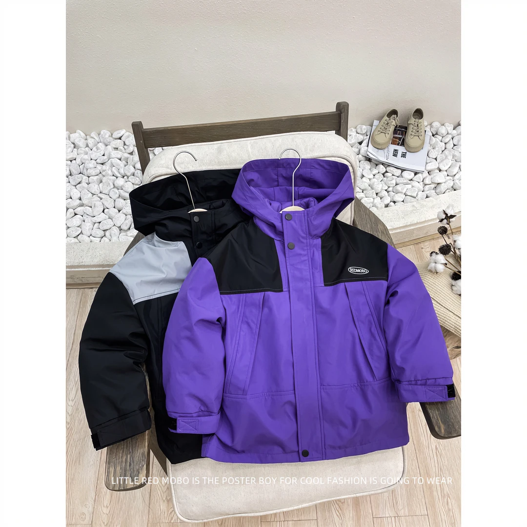 【现现】童装儿童羽绒服90白鸭绒2024秋冬新款男童外套MMY84052