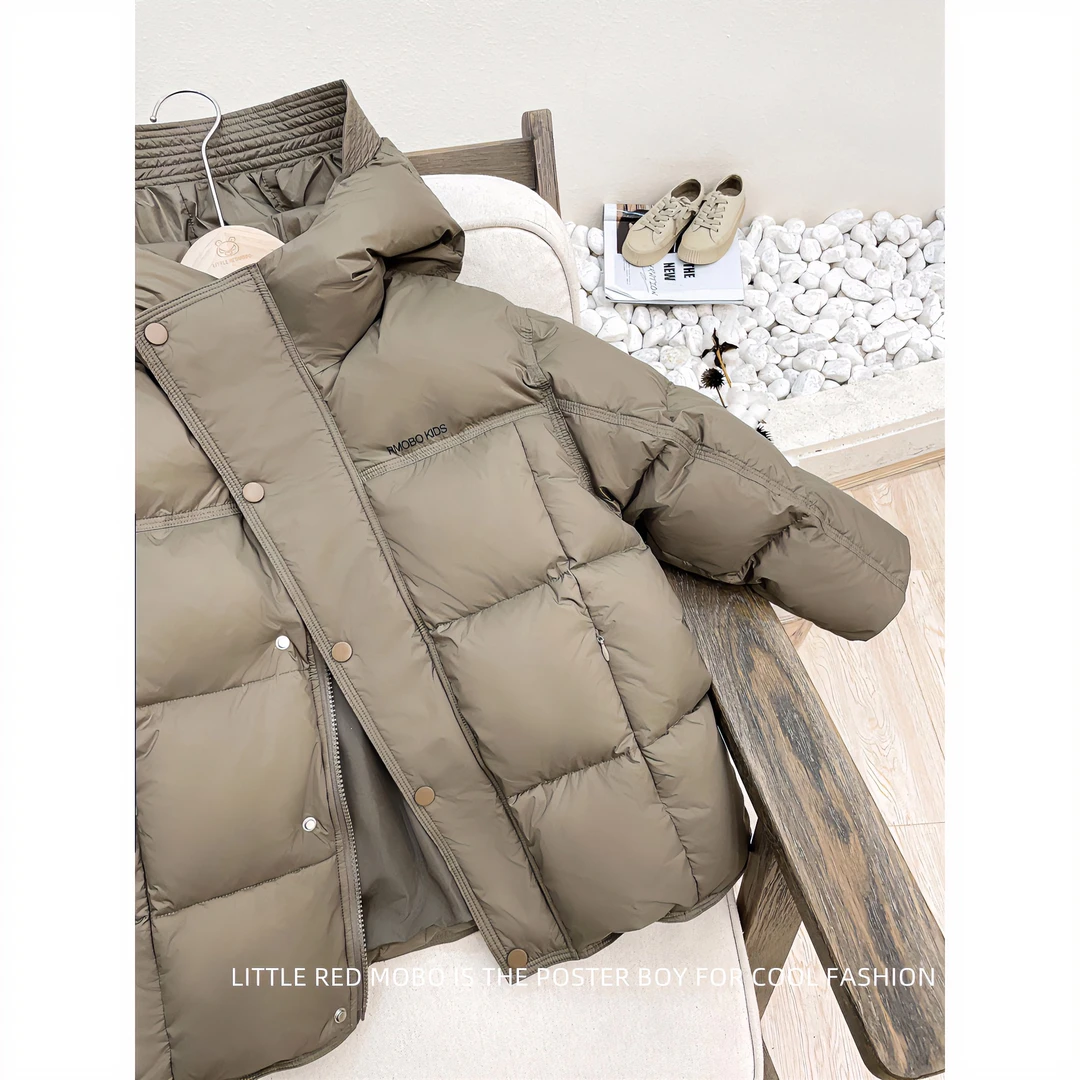 【现现】童装新国标90白鸭男儿童羽绒服加厚2024冬季外套MMY84320-1