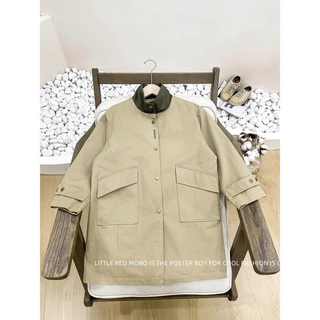 【现现】亲子款童装中大儿童休闲百搭洋气风衣外套2025春秋MMY83390