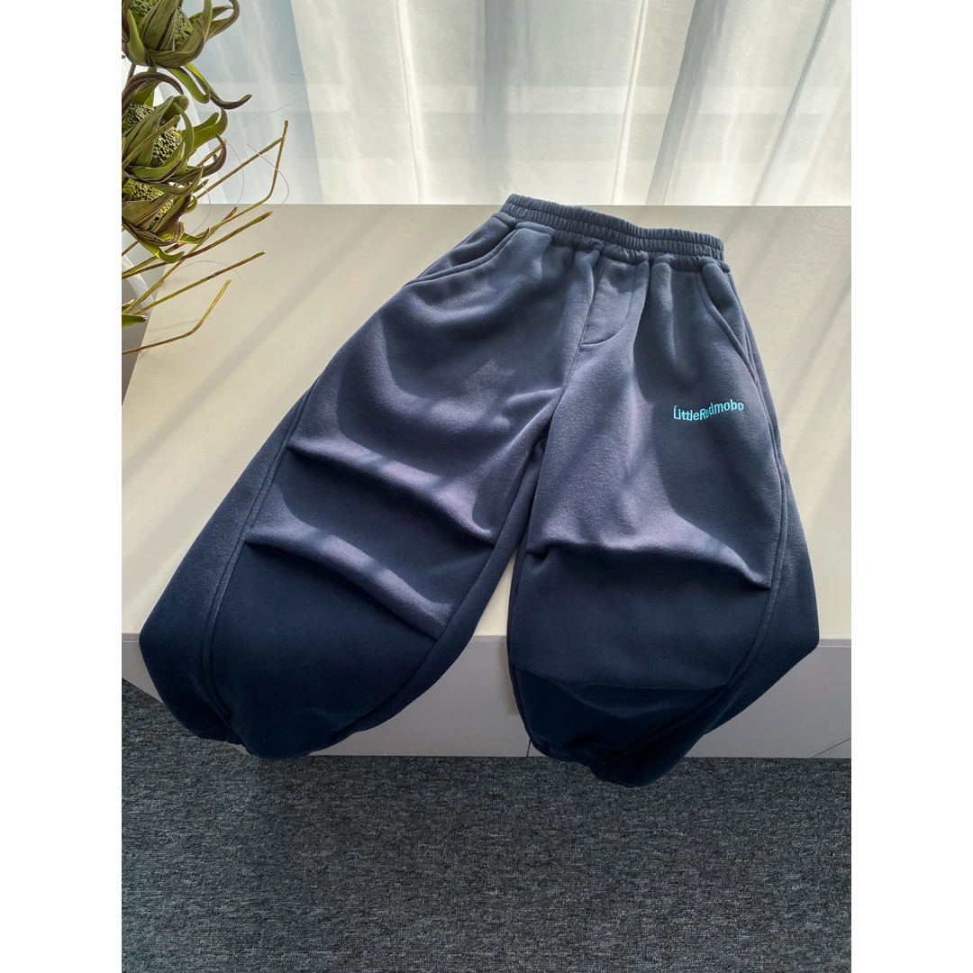 男童冬装裤子加绒加厚中大童针织运动裤洋气百搭MMK84806