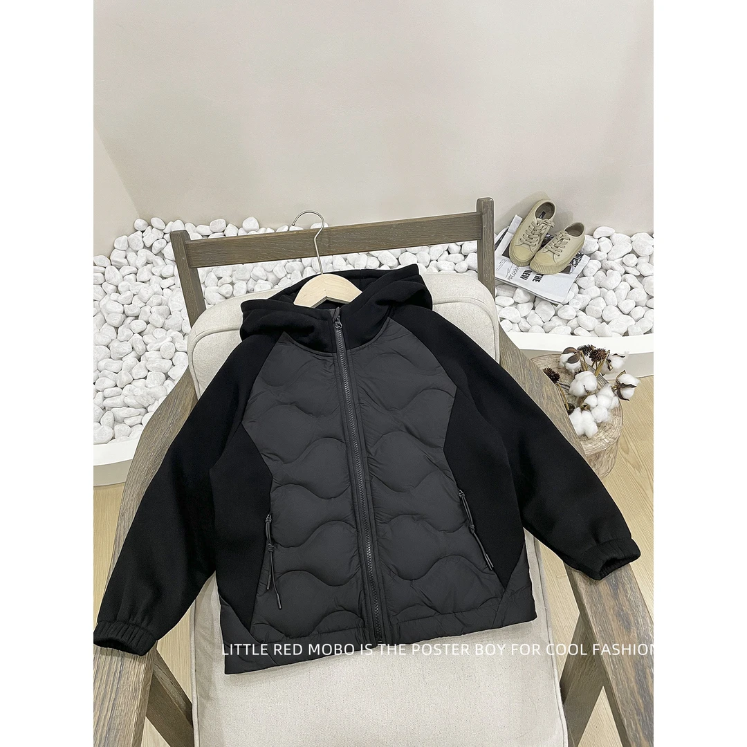 【现现】童装儿童羽绒服90白鸭绒2025新款男童冬装保暖外套MMY84669