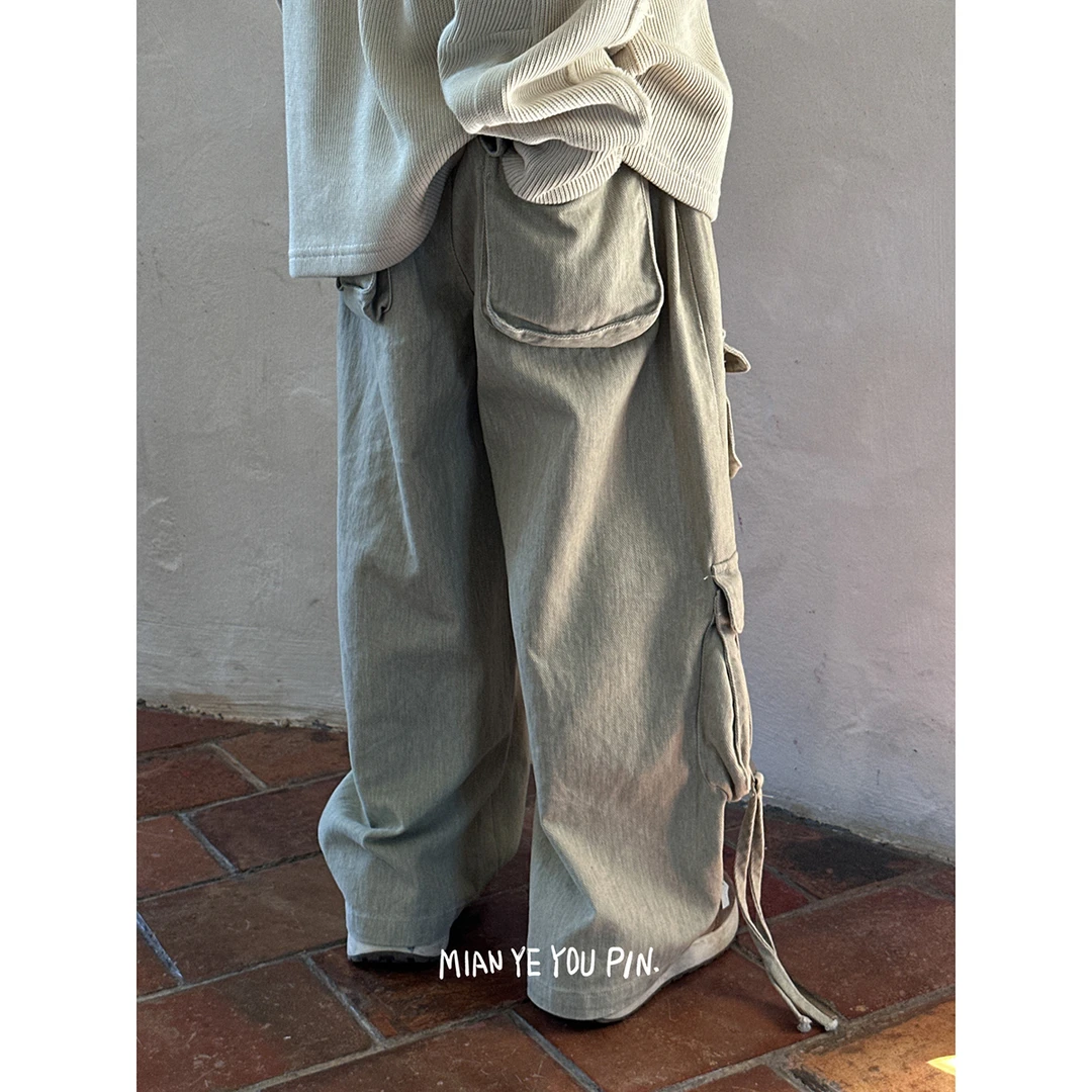 【棉吔现货】男童秋装裤子中大童长裤工装裤时髦2024新款MKZ43039