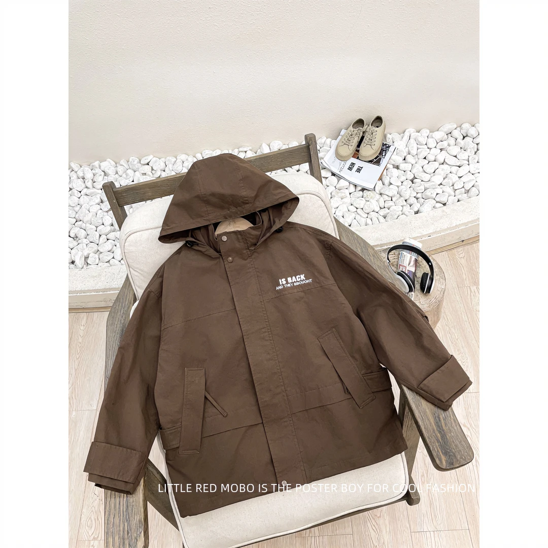 【现现】童装男童外套休闲百搭2025春秋新款潮酷上衣MMY81519-1