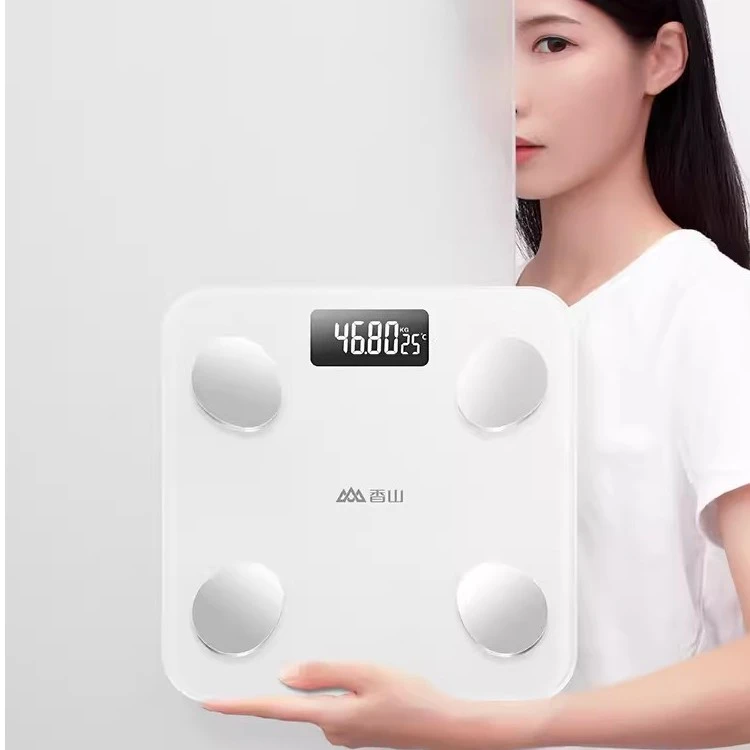 高精度电子秤体重秤体脂秤家用体脂称充电智能测脂肪英文包装