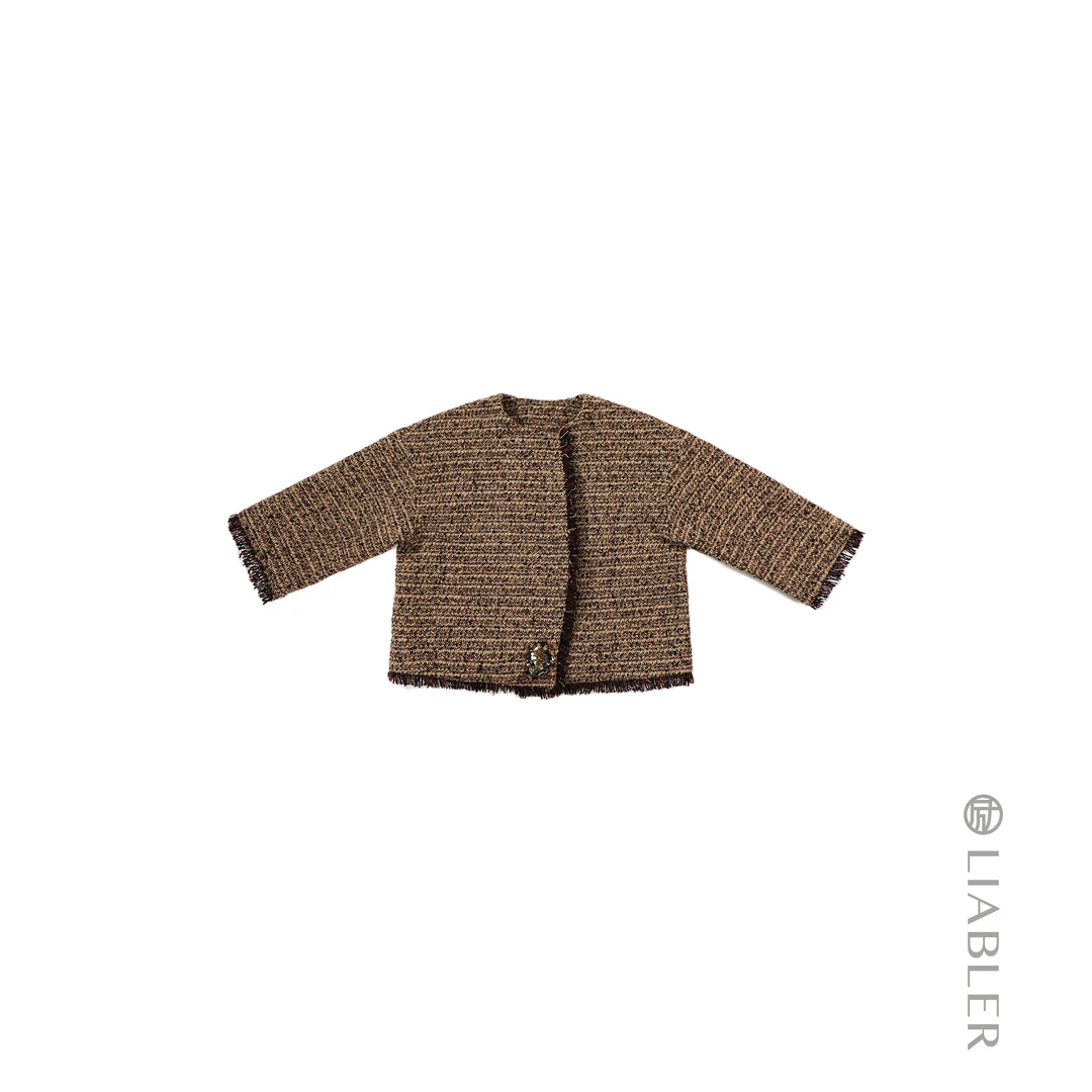 LIABLER/励 D25秋冬流苏粗花呢小香风外套 LAW2413151S