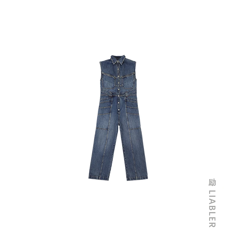 LIABLER/励 韩系简约高街热力感连体裤 6I7077