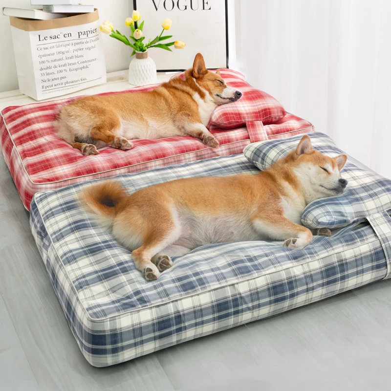 狗窝宠物睡觉垫子猫窝睡垫泰迪柴犬柯基中小型四季通用可拆洗狗床