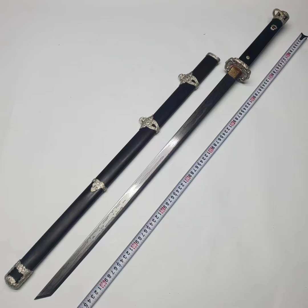 [九剑堂] 唐草唐横自炼钢天梯大马一体龙骨工艺品摆件未开刃