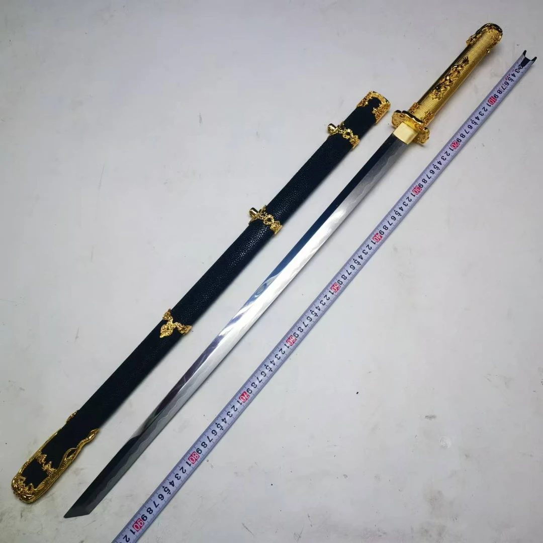 [九剑堂]水龙唐横横刀仿古收藏纯铜一体龙骨未开刃