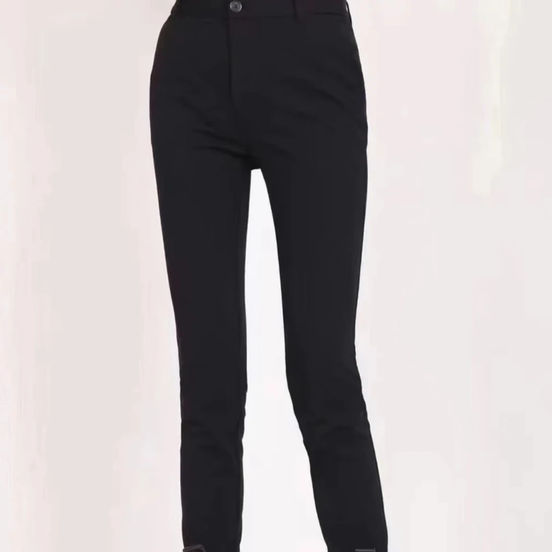 哥弟 2024新年回馈款经典款显瘦弹力百搭四季款九分小黑裤1100389