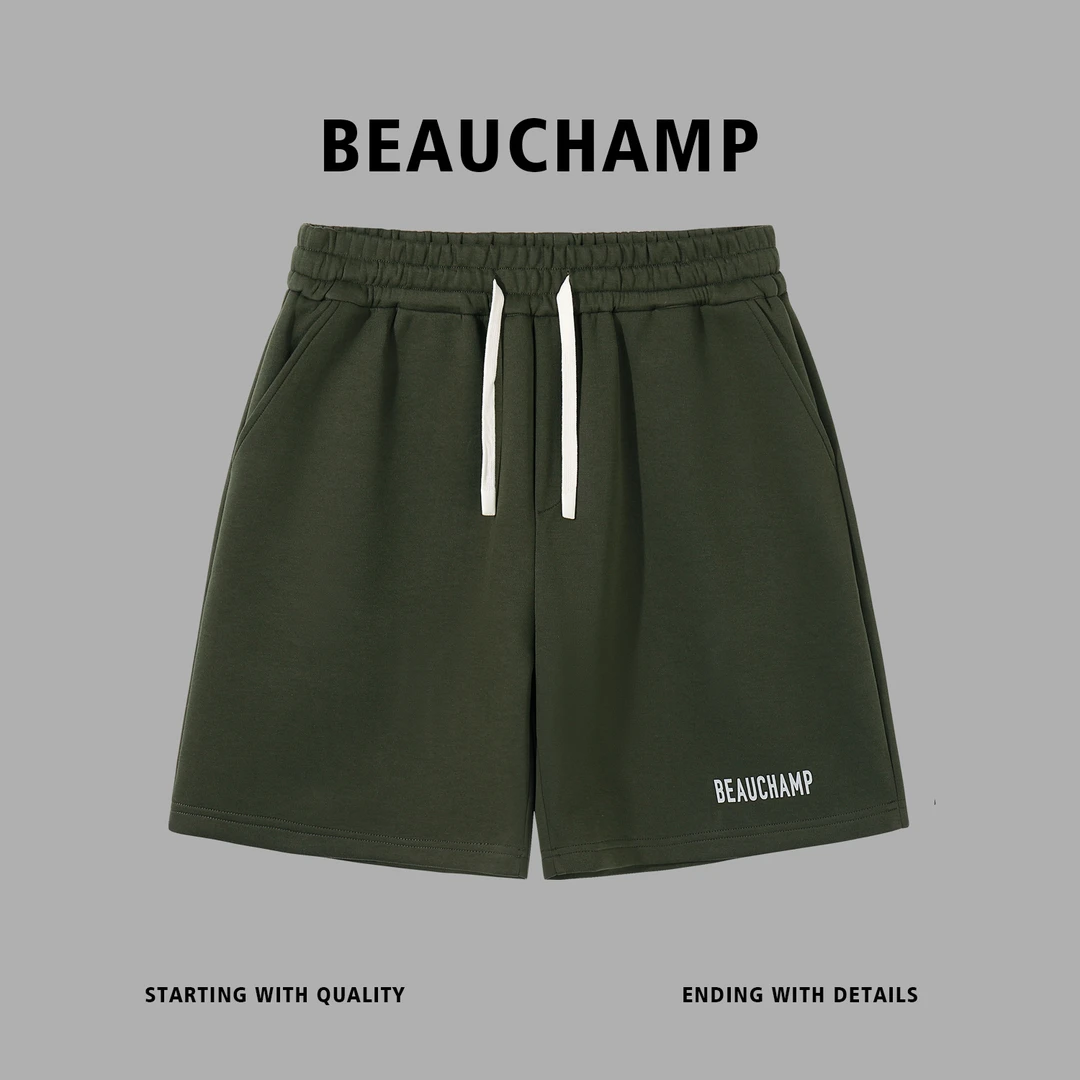 Beau champ休闲百搭运动短裤纯色简约宽松五分裤男BC3022