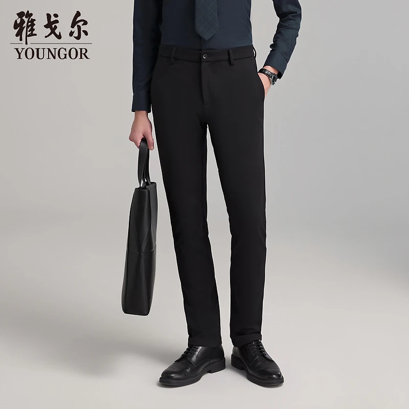 【暖绒高弹全能裤】雅戈尔秋冬季官方裤职业行政加厚高级长裤子