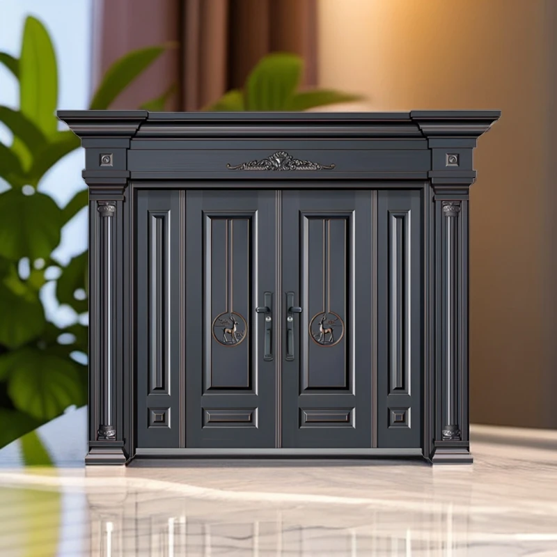 锌镁合金别墅入户大门厂家直销私人定制新款农村自建房进户门