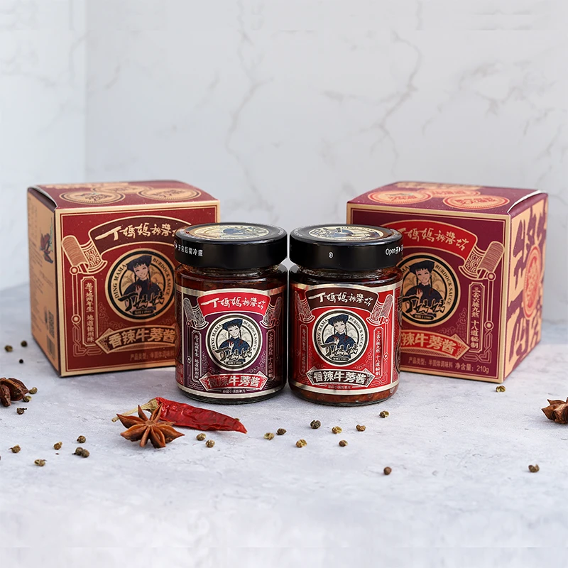 丁妈妈秘酱坊微辣牛蒡酱礼盒210g瓶装天利徐州丰县特产香辣牛蒡酱