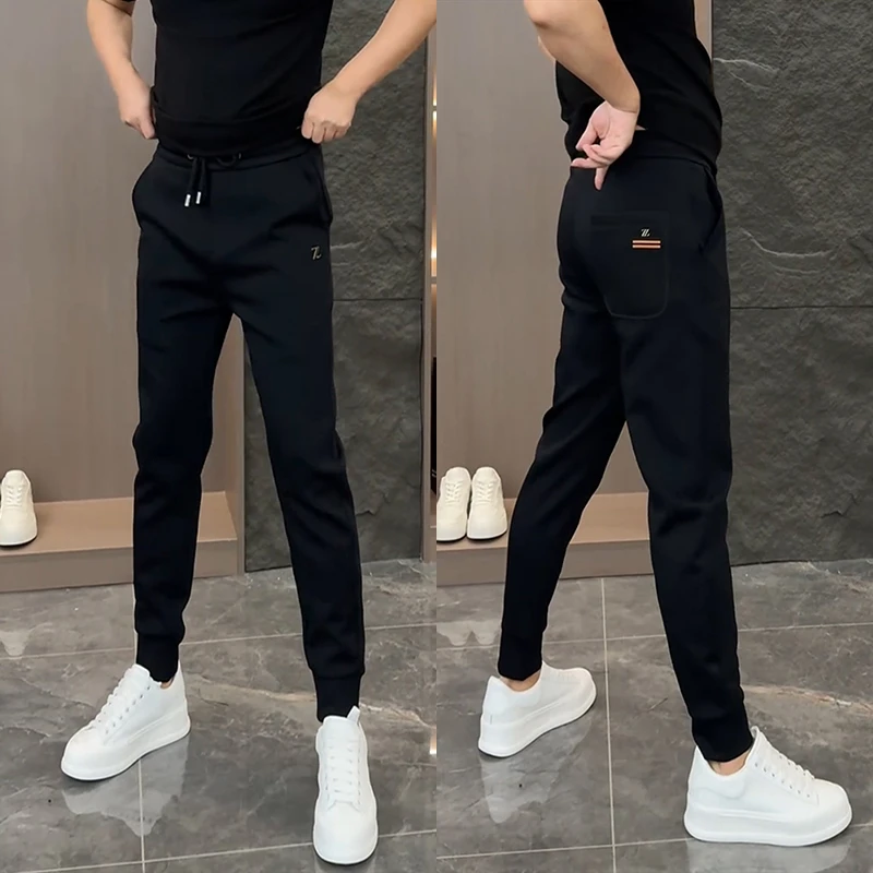 秋冬新款运动卫裤男士潮流百搭修身休闲裤网红同款束脚弹力哈伦裤