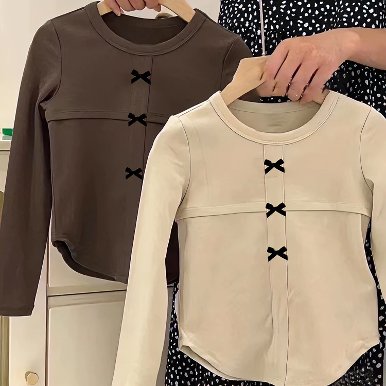 韩版内搭女童春秋装女童儿童秋装长袖上衣宝宝秋装T恤圆领打底衫