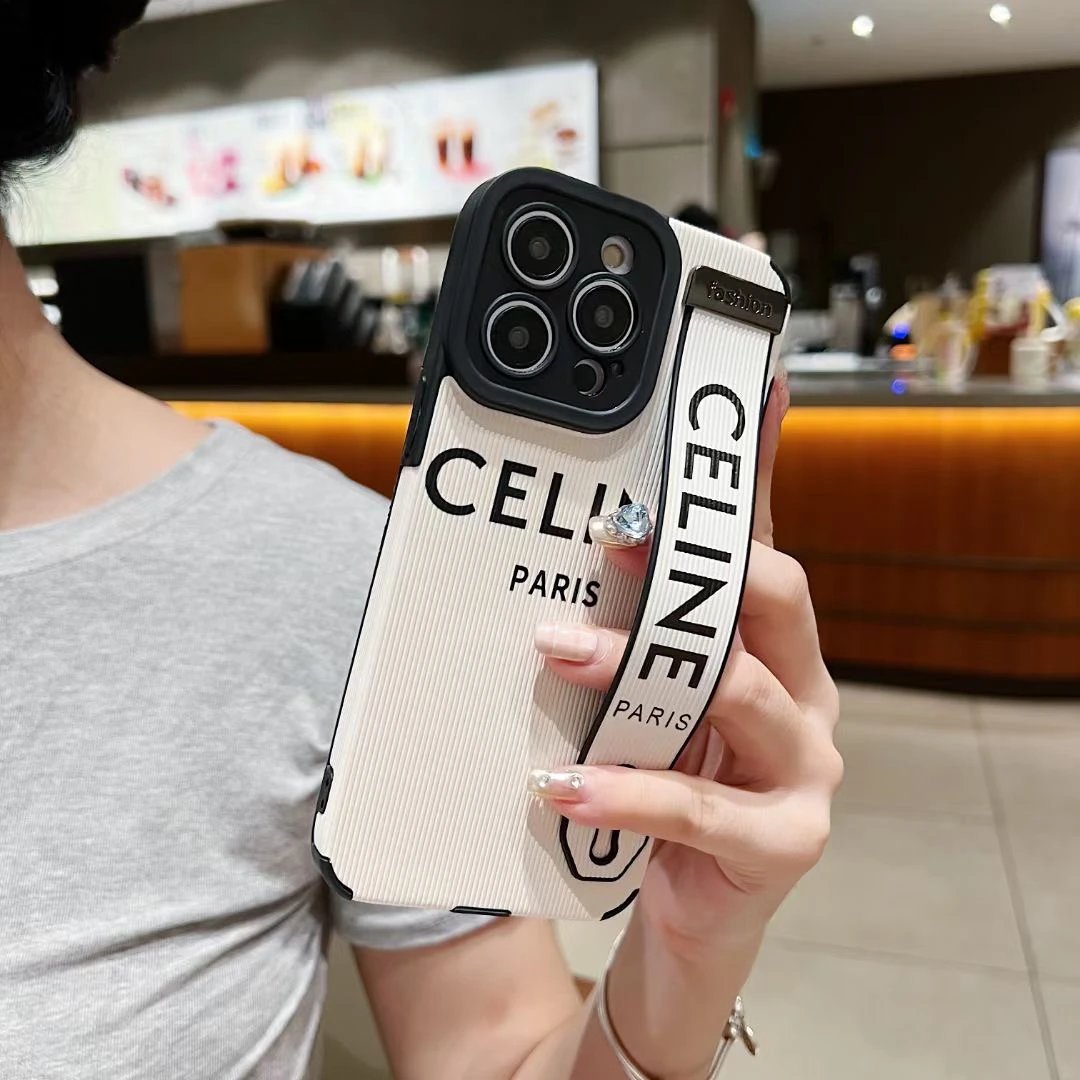 潮牌简约iPhone14Pro手机壳Max防摔iphone11苹果13硅胶12女款腕带