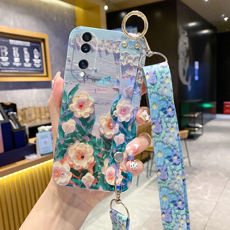 高级感华为荣耀80pro新款手机壳70女挂绳60斜挎可背50se腕带v40全